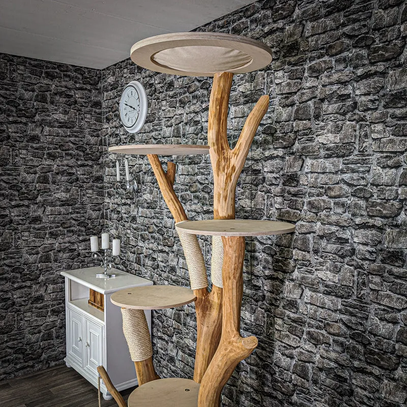 Naturkratzbaum 2143 Kratzbaum Natur Holz Design 205 cm hoch
