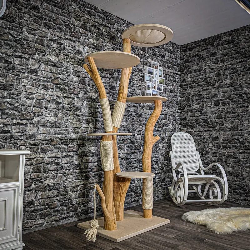 Naturkratzbaum 2143 Kratzbaum Natur Holz Design 205 cm hoch