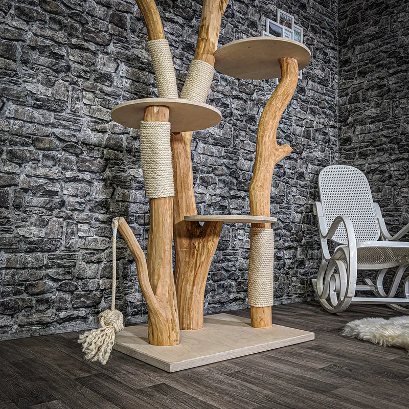 Naturkratzbaum 2143 Kratzbaum Natur Holz Design 205 cm hoch