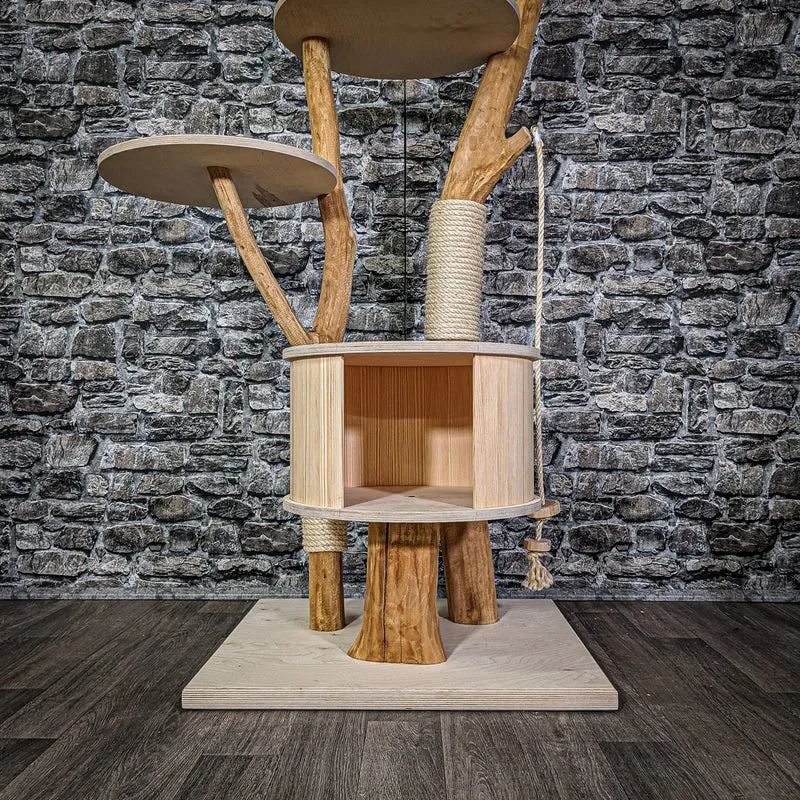 Naturkratzbaum 2142 Kratzbaum Natur Holz Design 145 cm hoch