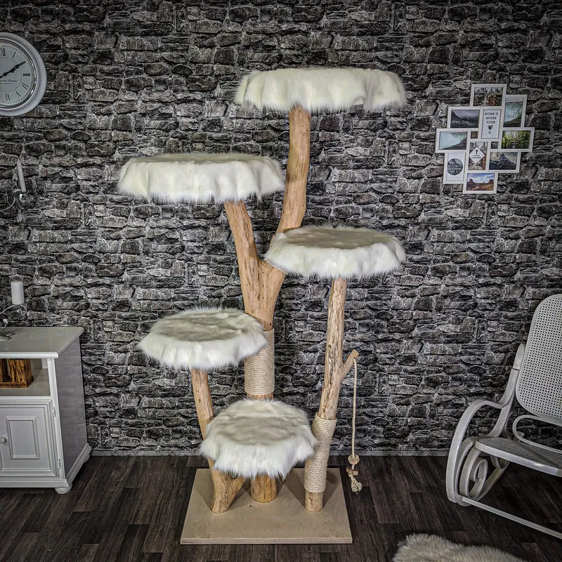 Naturkratzbaum 2134 Kratzbaum Natur Holz Design 203 cm hoch