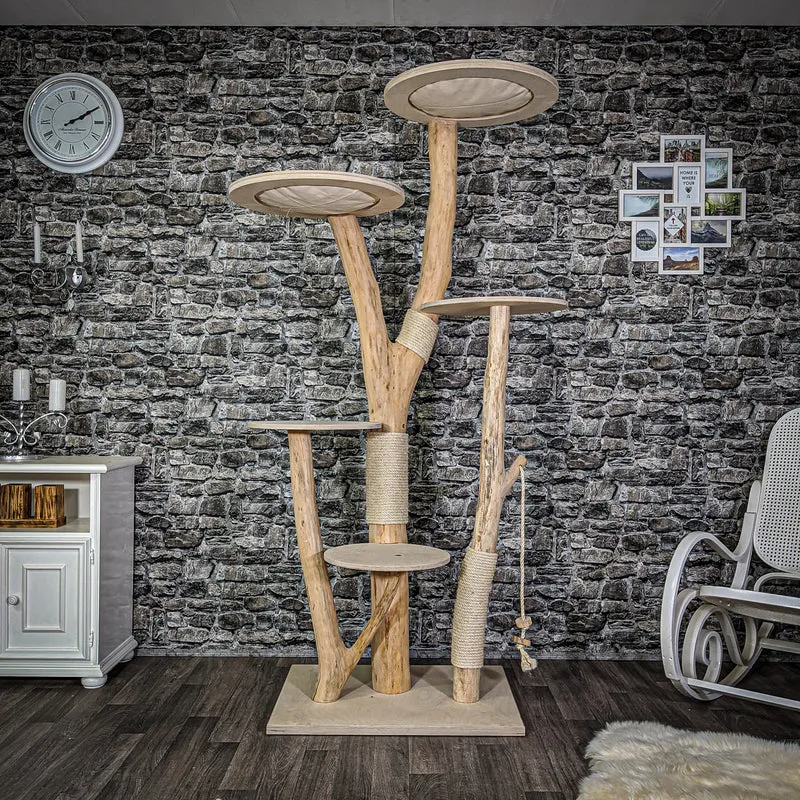 Naturkratzbaum 2134 Kratzbaum Natur Holz Design 203 cm hoch