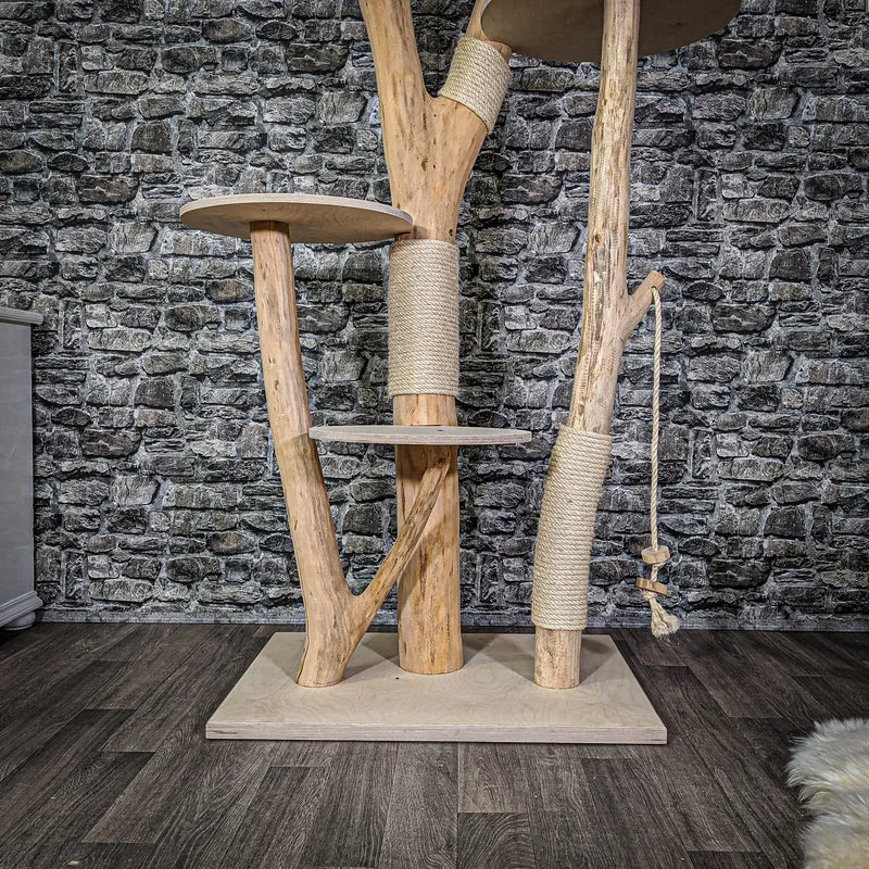 Naturkratzbaum 2134 Kratzbaum Natur Holz Design 203 cm hoch