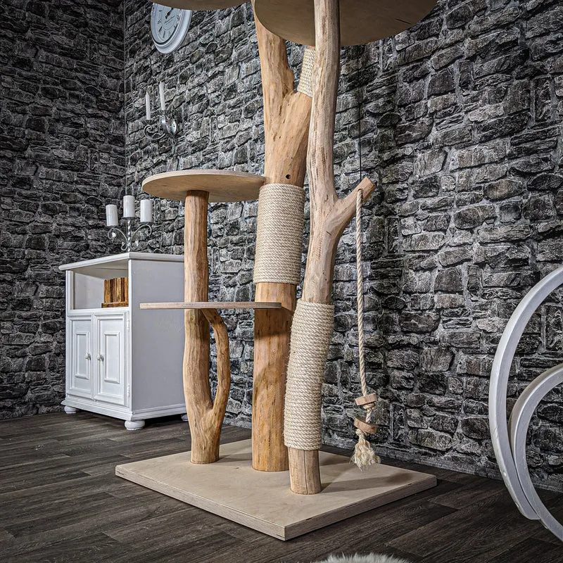 Naturkratzbaum 2134 Kratzbaum Natur Holz Design 203 cm hoch