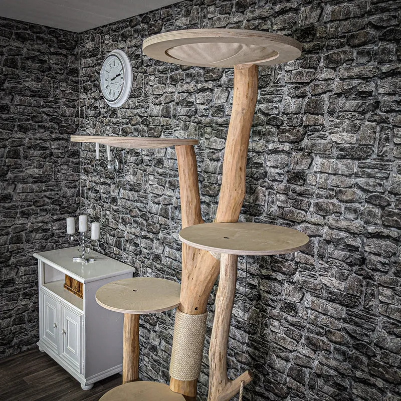 Naturkratzbaum 2134 Kratzbaum Natur Holz Design 203 cm hoch