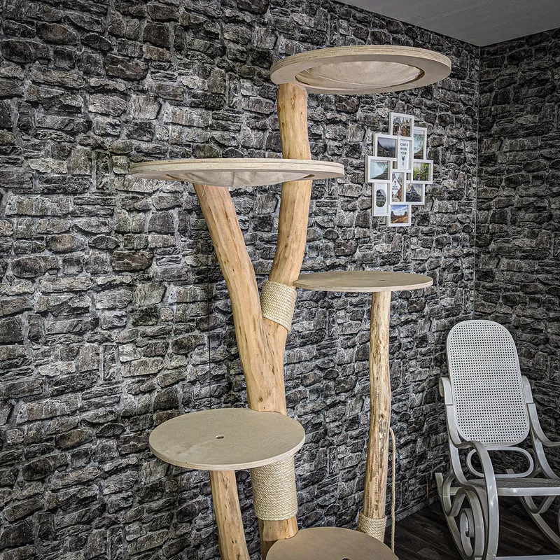 Naturkratzbaum 2134 Kratzbaum Natur Holz Design 203 cm hoch