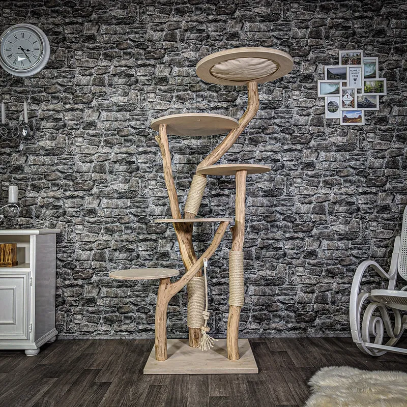 Naturkratzbaum 2141 Kratzbaum Natur Holz Design 175 cm hoch