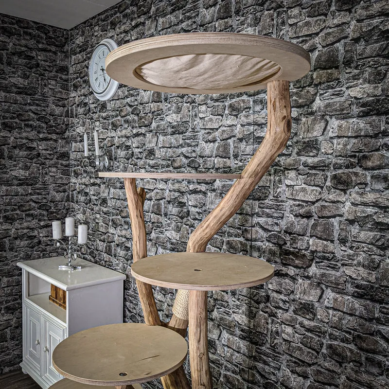Naturkratzbaum 2141 Kratzbaum Natur Holz Design 175 cm hoch