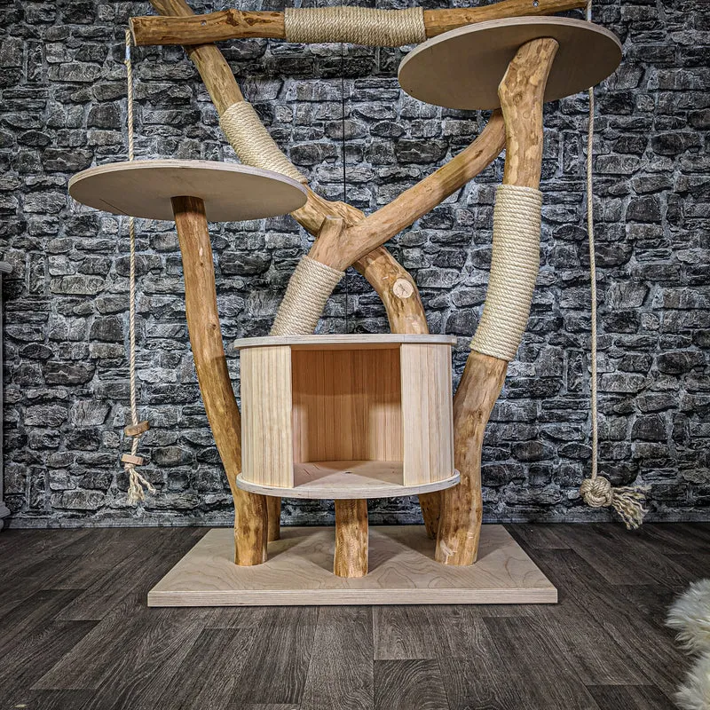 Naturkratzbaum 2140 Kratzbaum Natur Holz Design 155 cm hoch