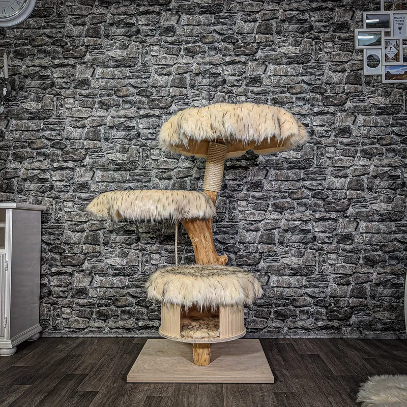 Naturkratzbaum 2139 Kratzbaum Natur Holz Design 115 cm hoch