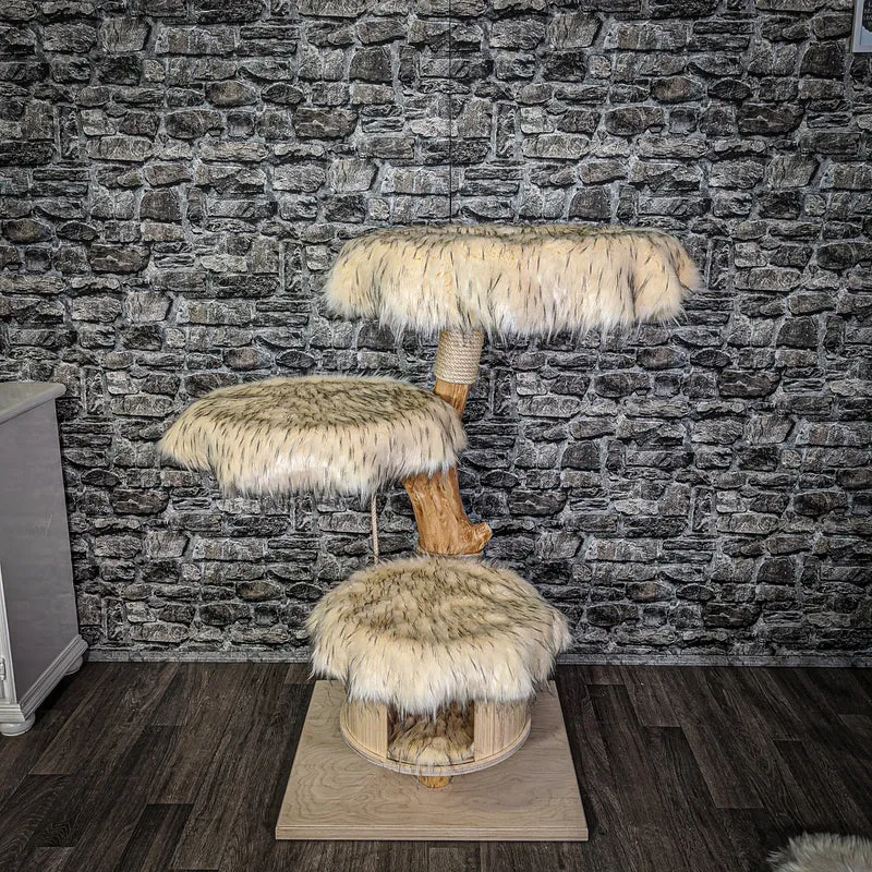 Naturkratzbaum 2139 Kratzbaum Natur Holz Design 115 cm hoch