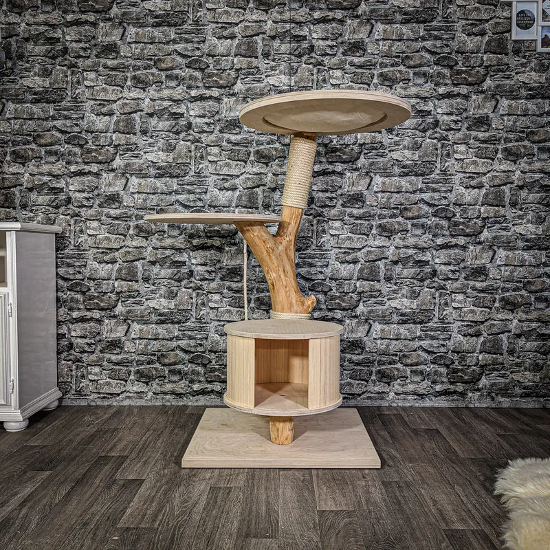 Naturkratzbaum 2139 Kratzbaum Natur Holz Design 115 cm hoch