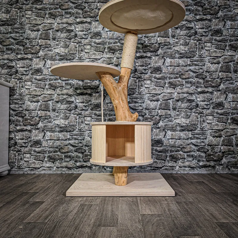 Naturkratzbaum 2139 Kratzbaum Natur Holz Design 115 cm hoch