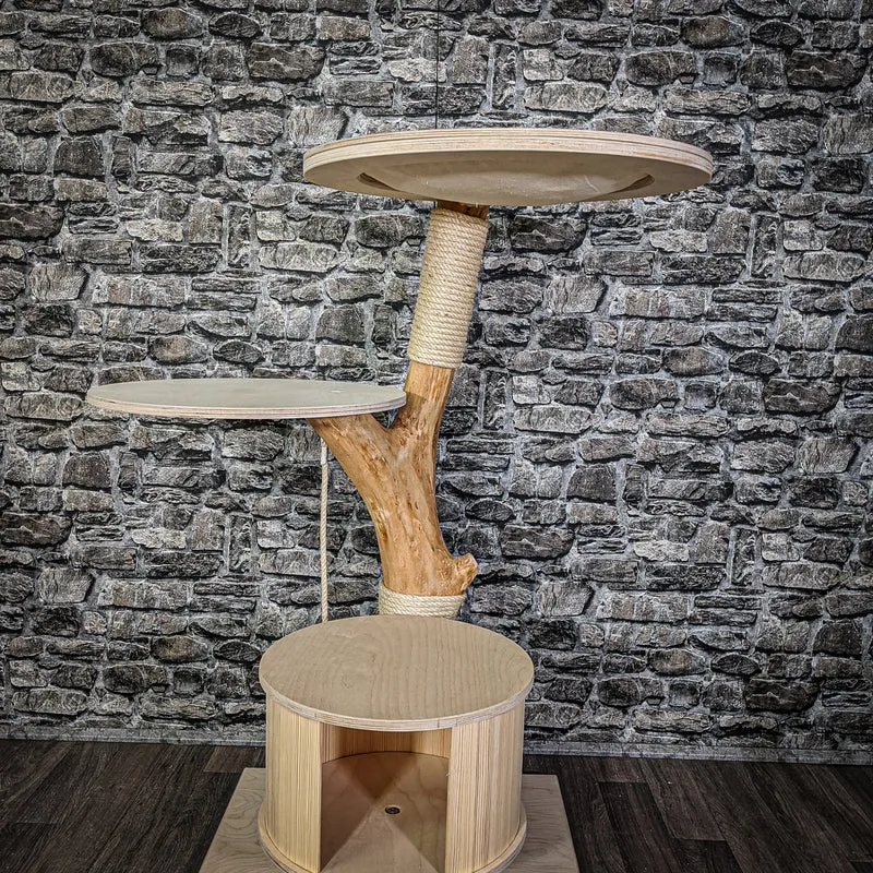 Naturkratzbaum 2139 Kratzbaum Natur Holz Design 115 cm hoch