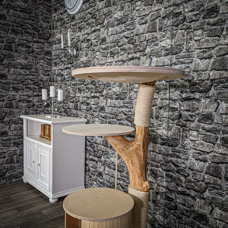 Naturkratzbaum 2139 Kratzbaum Natur Holz Design 115 cm hoch