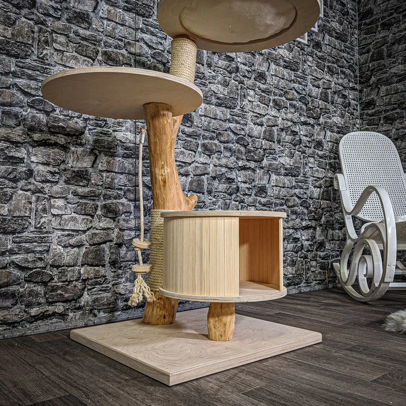 Naturkratzbaum 2139 Kratzbaum Natur Holz Design 115 cm hoch