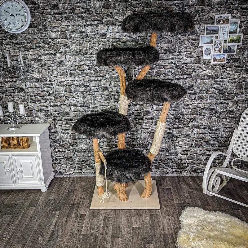 Naturkratzbaum 2138 Kratzbaum Natur Holz Design 200 cm hoch