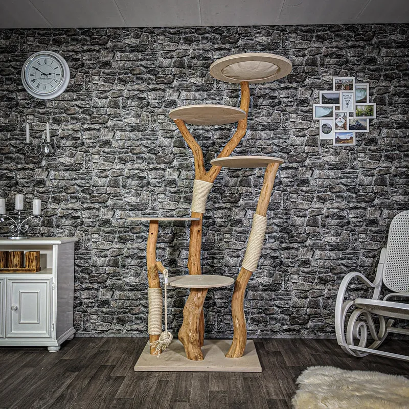 Naturkratzbaum 2138 Kratzbaum Natur Holz Design 200 cm hoch