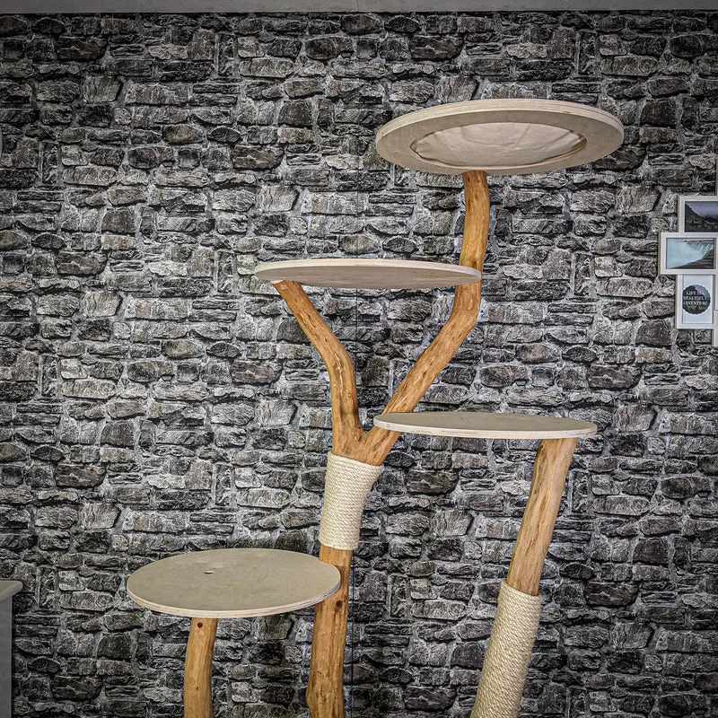Naturkratzbaum 2138 Kratzbaum Natur Holz Design 200 cm hoch