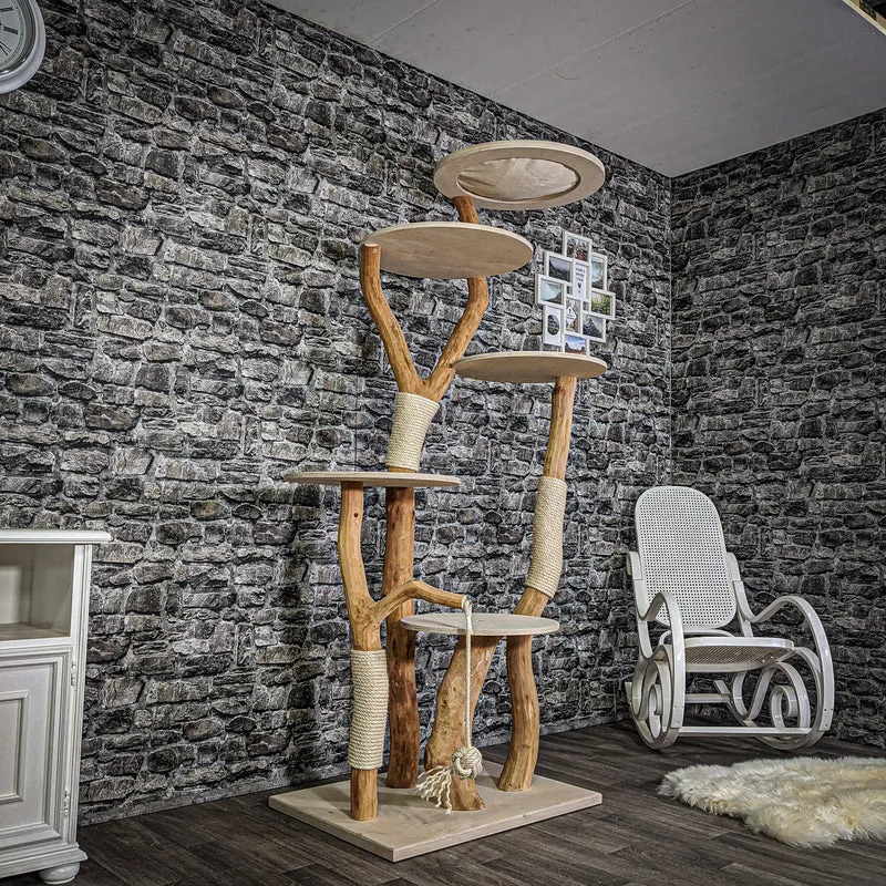 Naturkratzbaum 2138 Kratzbaum Natur Holz Design 200 cm hoch
