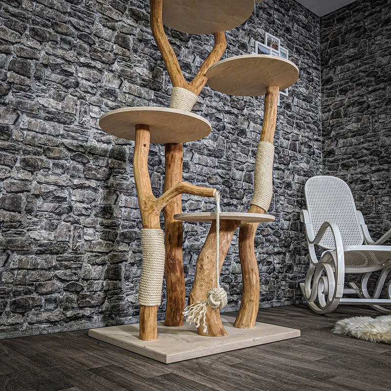 Naturkratzbaum 2138 Kratzbaum Natur Holz Design 200 cm hoch