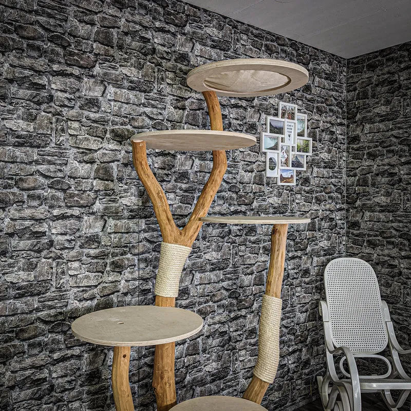 Naturkratzbaum 2138 Kratzbaum Natur Holz Design 200 cm hoch