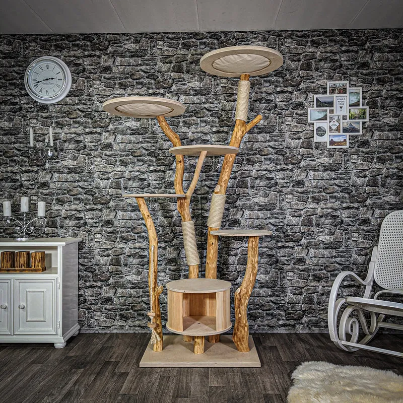 Naturkratzbaum 2137 Kratzbaum Natur Holz Design 205 cm hoch