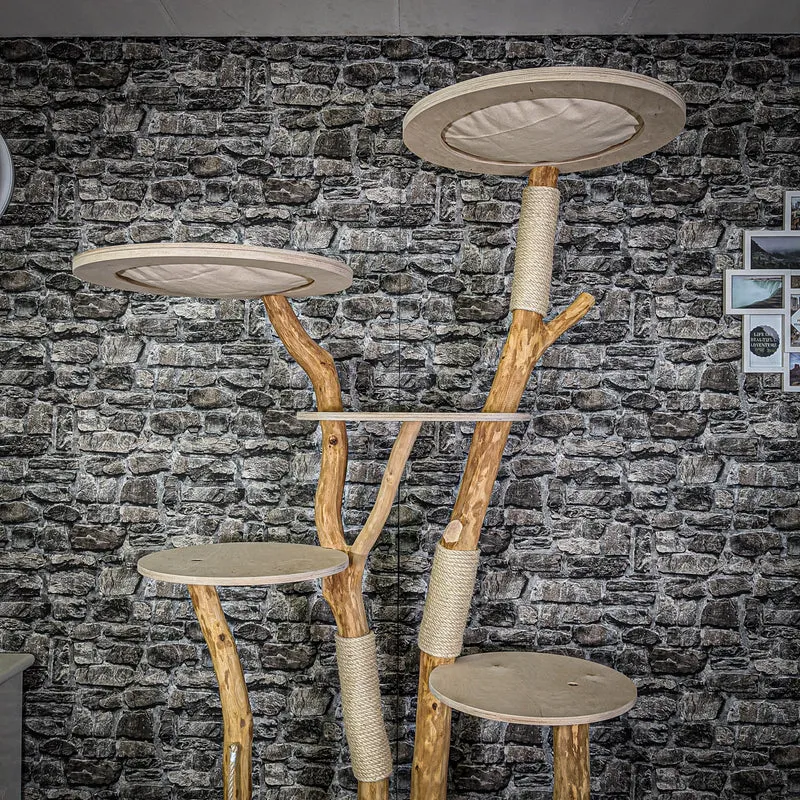 Naturkratzbaum 2137 Kratzbaum Natur Holz Design 205 cm hoch
