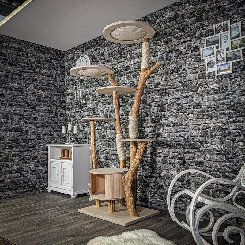Naturkratzbaum 2137 Kratzbaum Natur Holz Design 205 cm hoch