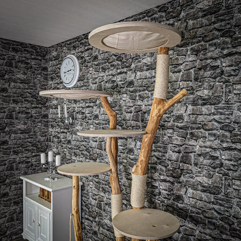 Naturkratzbaum 2137 Kratzbaum Natur Holz Design 205 cm hoch