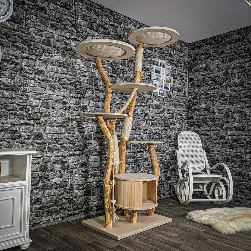 Naturkratzbaum 2137 Kratzbaum Natur Holz Design 205 cm hoch