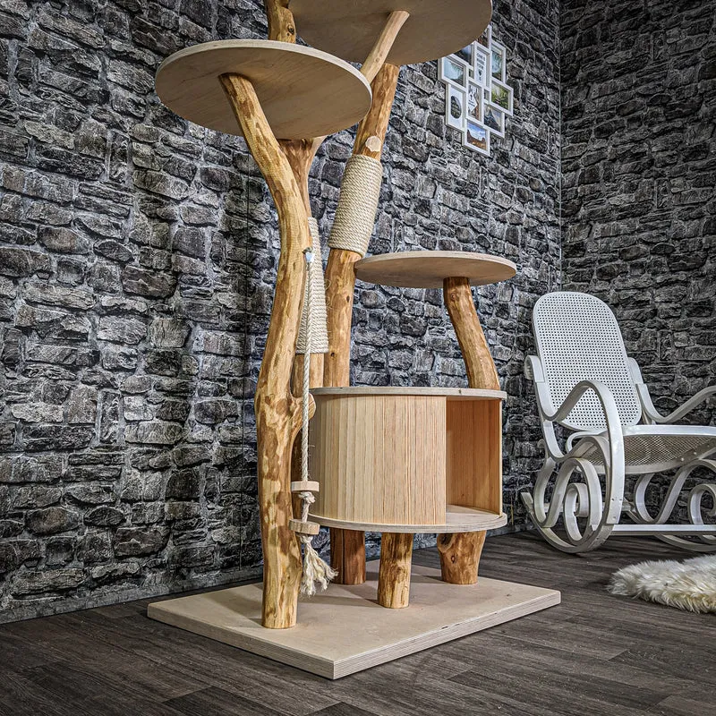 Naturkratzbaum 2137 Kratzbaum Natur Holz Design 205 cm hoch