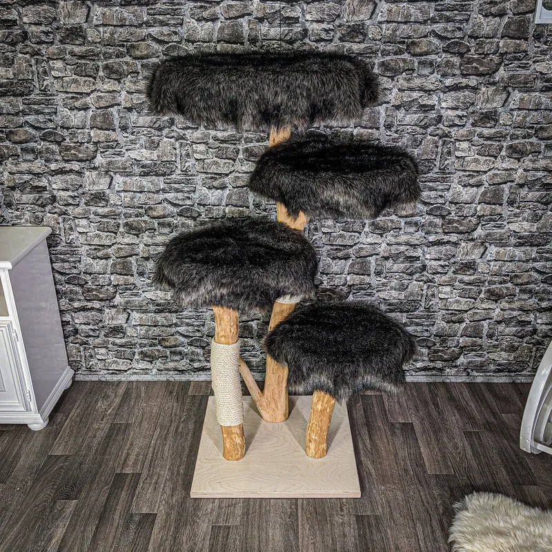 Naturkratzbaum 2136 Kratzbaum Natur Holz Design 145 cm hoch