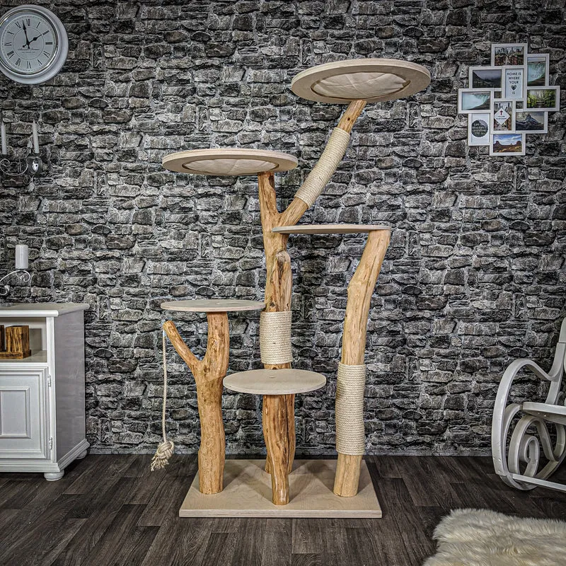 Naturkratzbaum 2133 Kratzbaum Natur Holz Design 175 cm hoch