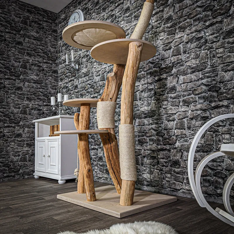 Naturkratzbaum 2133 Kratzbaum Natur Holz Design 175 cm hoch