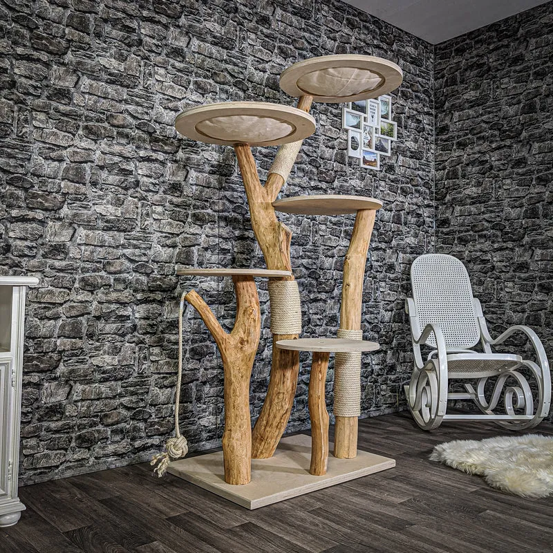 Naturkratzbaum 2133 Kratzbaum Natur Holz Design 175 cm hoch