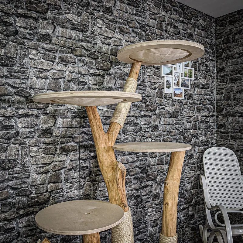 Naturkratzbaum 2133 Kratzbaum Natur Holz Design 175 cm hoch