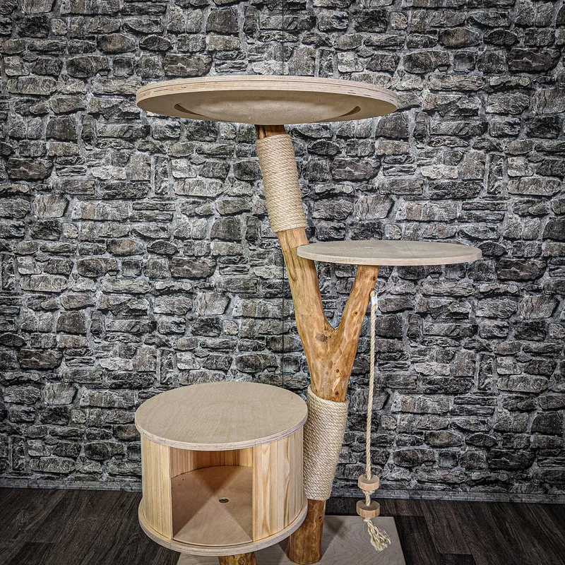 Naturkratzbaum 2132 Kratzbaum Natur Holz Design 125 cm hoch