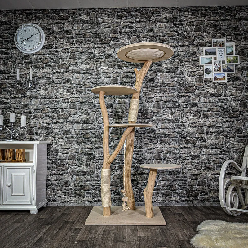 Naturkratzbaum 2131 Kratzbaum Natur Holz Design 170 cm hoch