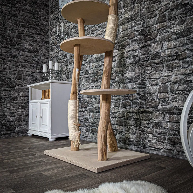Naturkratzbaum 2131 Kratzbaum Natur Holz Design 170 cm hoch