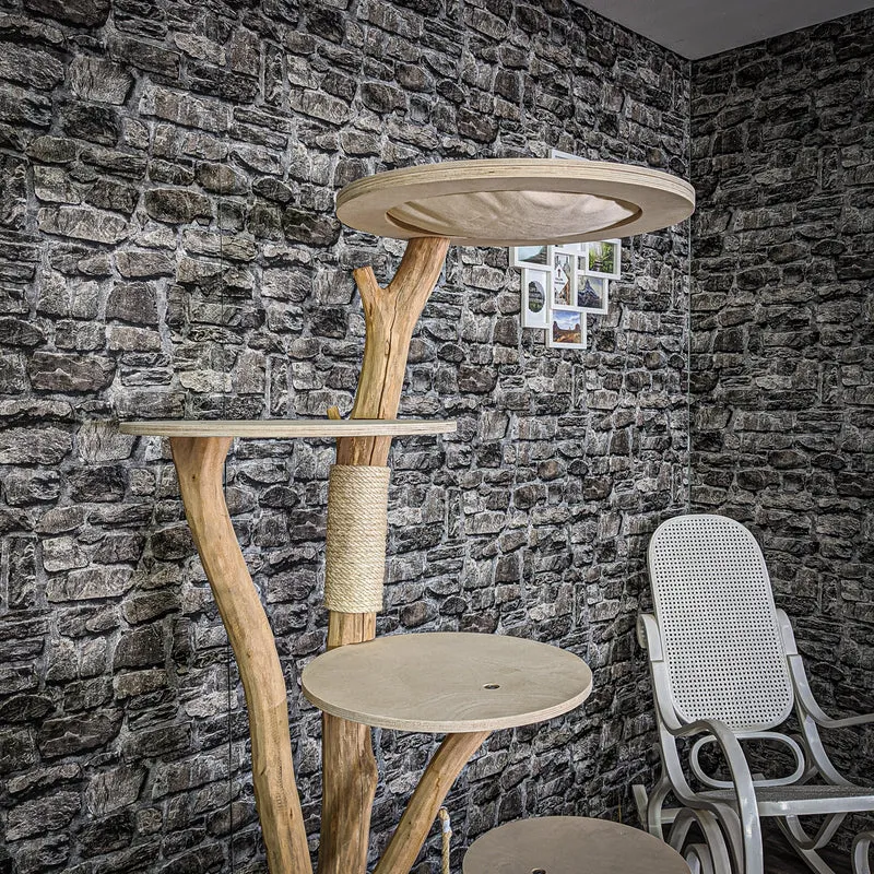 Naturkratzbaum 2131 Kratzbaum Natur Holz Design 170 cm hoch