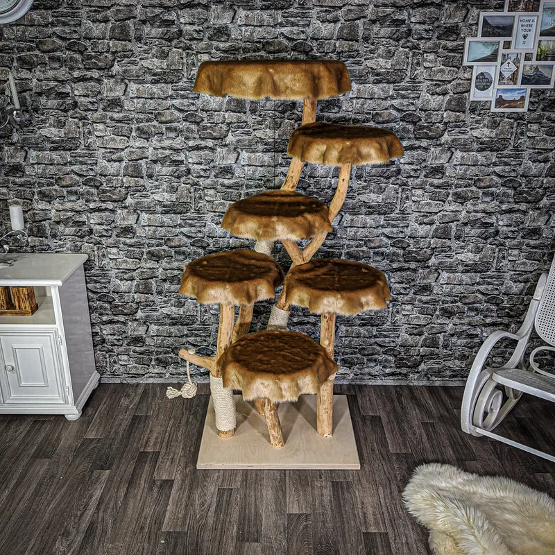 Naturkratzbaum 2129 Kratzbaum Natur Holz Design 173 cm hoch
