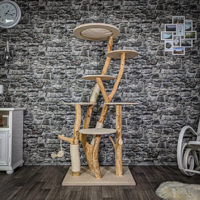 Naturkratzbaum 2129 Kratzbaum Natur Holz Design 173 cm hoch
