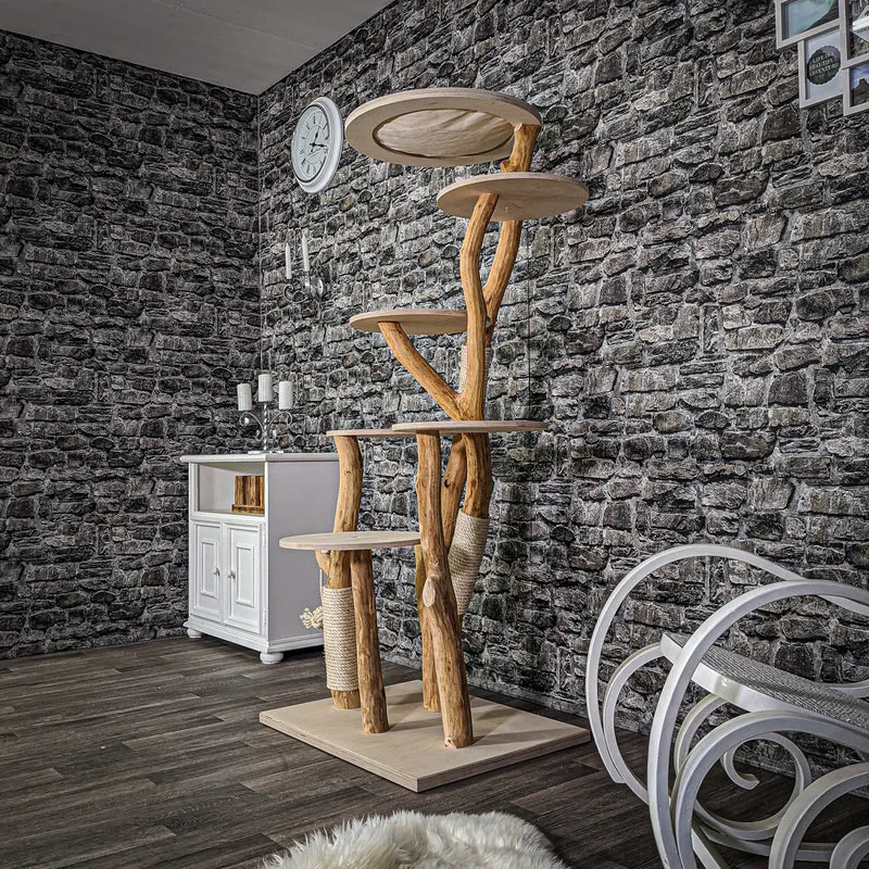 Naturkratzbaum 2129 Kratzbaum Natur Holz Design 173 cm hoch