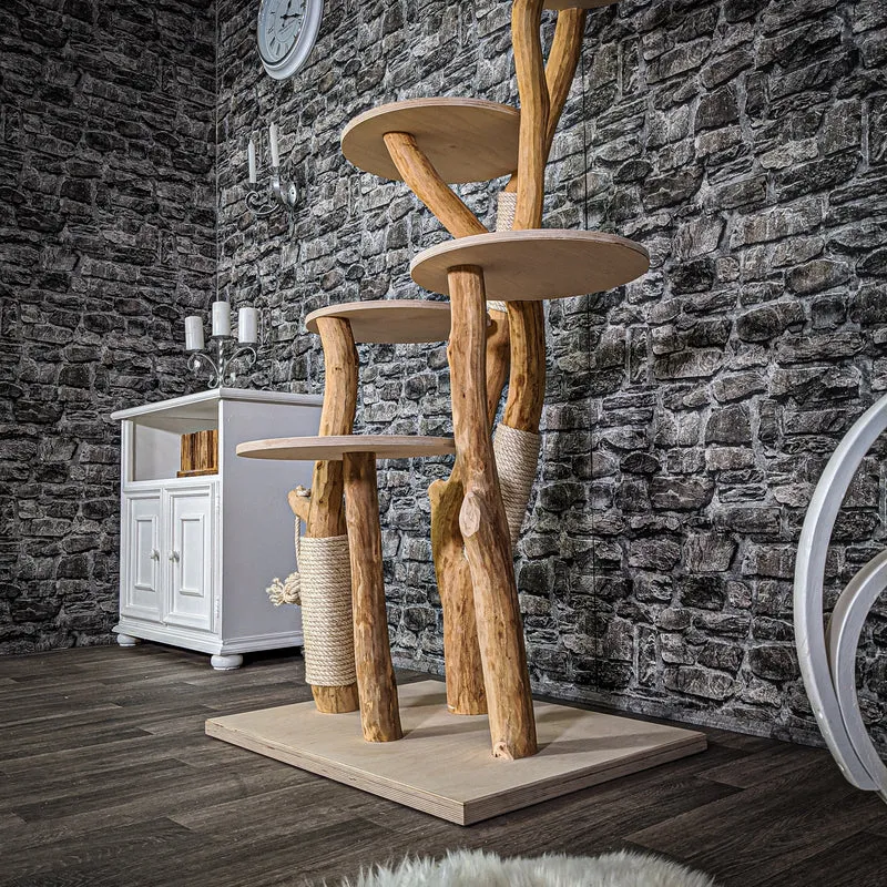 Naturkratzbaum 2129 Kratzbaum Natur Holz Design 173 cm hoch
