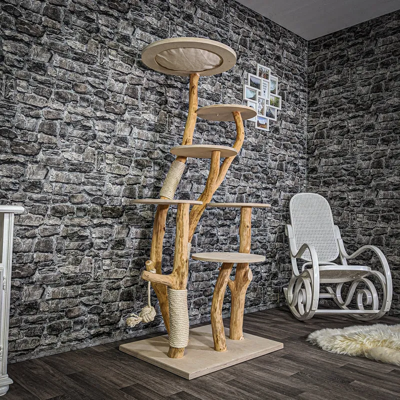 Naturkratzbaum 2129 Kratzbaum Natur Holz Design 173 cm hoch