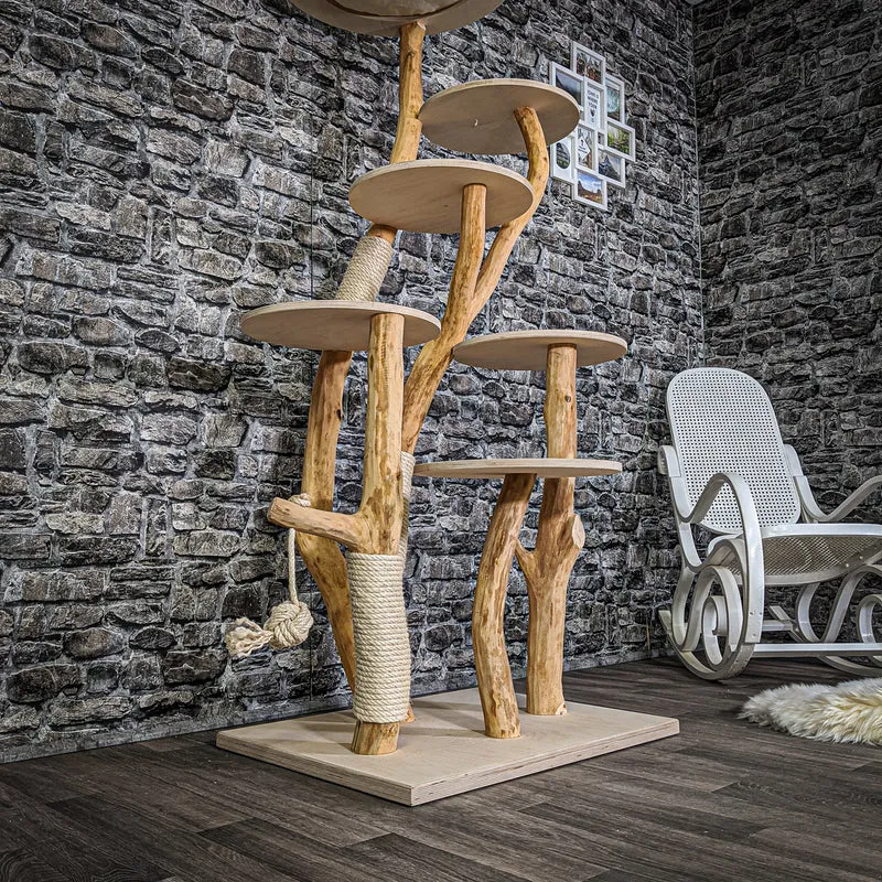 Naturkratzbaum 2129 Kratzbaum Natur Holz Design 173 cm hoch