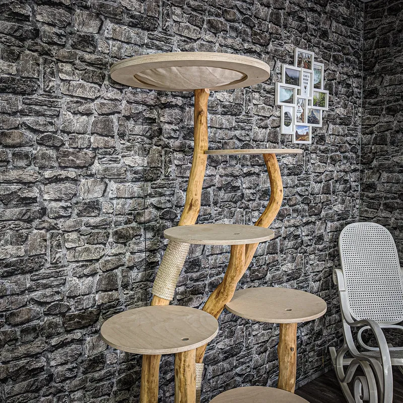 Naturkratzbaum 2129 Kratzbaum Natur Holz Design 173 cm hoch