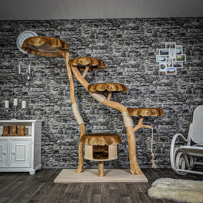 Naturkratzbaum 2128 Kratzbaum Natur Holz Design 187 cm hoch