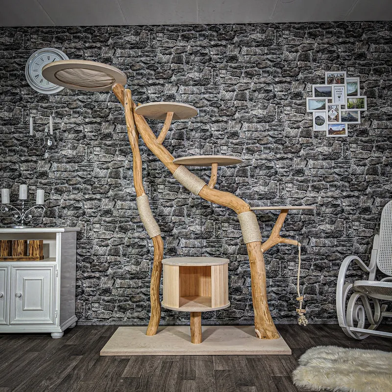 Naturkratzbaum 2128 Kratzbaum Natur Holz Design 187 cm hoch